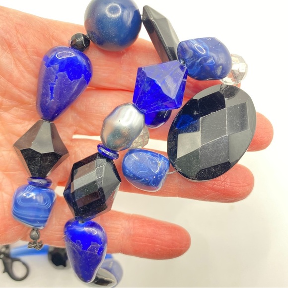 CHICO’S Blue Glass Beads Necklace - Picture 1 of 5